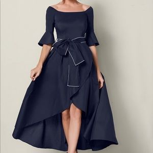 VENUS sz 12 Navy Hi Low Dress. NW